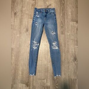 AE Distressed Blue Jeans